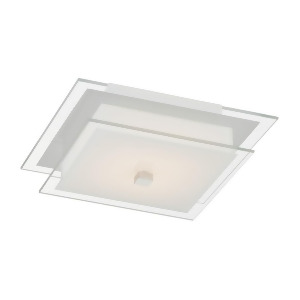 Lite Source Idonia 1 Lt Led Flush Mount Chrome Double Frost Glass Ls-5707 - All