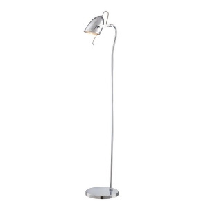 Lite Source Kanoni 1 Light Floor Lamp Chrome Metal Shade Ls-82800 - All