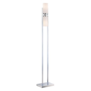 Lite Source Caesarea 2 Light Floor Lamp Chrome Frost Glass Shade Ls-82811 - All
