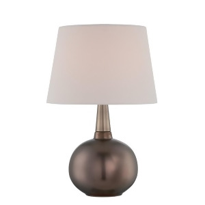 Lite Source Geordi 1 Lt Table Lamp Copper Brz Ceramic Off-White Ls-22746 - All