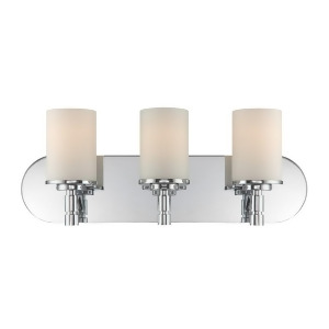 Lite Source Lina 3 Light Vanity Chrome Frost Glass Shade Ls-16313 - All