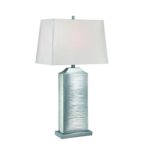 Lite Source Adora 1 Light Table Lamp Chrome Finished Silver Fabric Ls-22514c - All