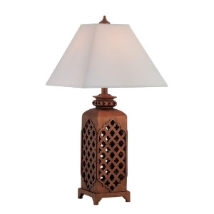 Lite Source Misha 1 Light Table Lamp Dark Bronze Fabric Shade C41323 - All