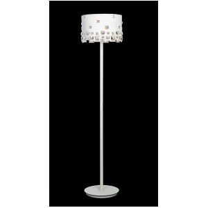 Lite Source Isabella 3 Light Floor Lamp White Crystal Deco. El-90133 - All
