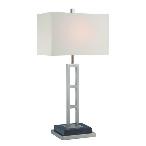 Lite Source Lexine 1 Lt Table Lamp Polished Steel Off-White Fabric Ls-22457 - All