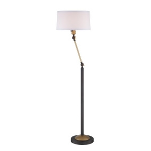 Lite Source Ulyana 1 Light Floor Lamp Two-Tone Linen Fabric Shade Ls-82703 - All