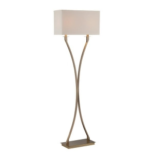 Lite Source Cruzito 2 Light Floor Lamp Aged Bronze Off-White Fabric Ls-82615 - All