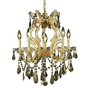 Elegant Lighting Maria Theresa 6 Light Chandelier Gold 2801D20g-gt-ss - All