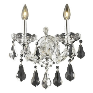 Elegant 2801 M Theresa 2 Light 12' Crystal Sconce Chrome/Clear 2801W2c-ss - All