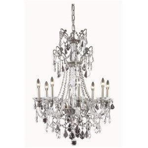 Elegant 9808 Imperial 8 Light 25' Crystal Chandelier Pewter 9808D25pw-ss - All