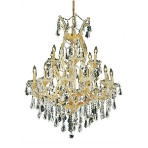 Elegant 2801 M Theresa 19-Lt 32' Crystal Chandelier Gold/Clear 2801D32g-ss - All
