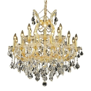 Elegant 2800 M Theresa 19-Lt 30' Crystal Chandelier Gold/Clear 2800D30g-ss - All