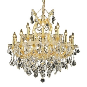 Elegant 2800 M Theresa 19-Lt 30' Crystal Chandelier Gold/Clear 2800D30g-ss - All