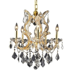 Elegant 2800 M Theresa 6-Lt 20' Crystal Chandelier Gold/Clear 2800D20g-ss - All
