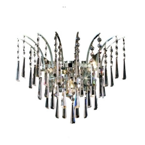 Elegant 8032 Victoria 3 Light 16' Crystal Sconce Chrome/Clear 8032W16c-ss - All