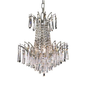 Elegant 8032 Victoria 4-Lt 16' Crystal Chandelier Chrome/Clear 8032D16c-ss - All