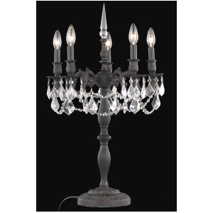 Elegant 9205 Rosalia 5 Light 18 Table Lamp Bronze/Clear 9205Tl18db-ec - All