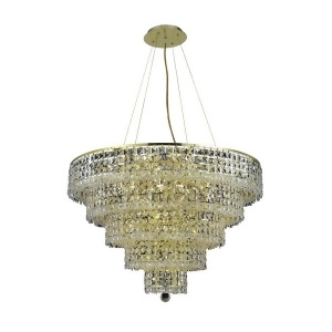 Elegant 2037 Maxime 17 Light 30' Crystal Chandelier Gold/Clear 2037D30g-ss - All