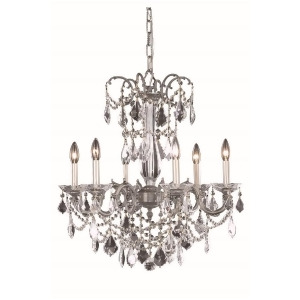 Elegant 9706 Athena 6 Light 23 Spectra Chandelier Pewter/Clear 9706D23pw-sa - All
