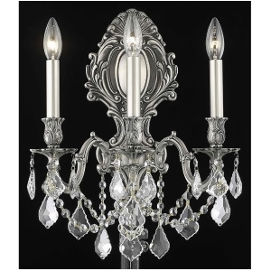Elegant 9603 Monarch 3 Light 14 Spectra Sconce Pewter/Clear 9603W14pw-sa - All