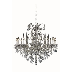 Elegant 9716 Athena 16-Lt 35 Spectra Chandelier Pewter/Clear 9716D35pw-sa - All