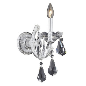 Elegant 2801 M Theresa 1 Light 8' Crystal Sconce Chrome/Clear 2801W1c-ss - All