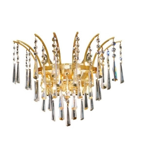 Elegant 8032 Victoria 3 Light 16 Spectra Sconce Gold/Clear 8032W16g-sa - All