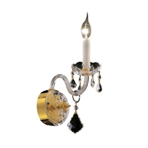 Elegant 7831 Alexandria 1 Light 4' Crystal Sconce Gold/Clear 7831W1g-ss - All