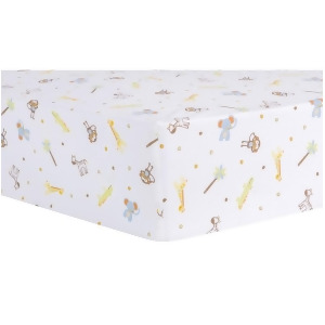 Trend Lab Jungle Fun Animal Fitted Crib Sheet 101569 - All