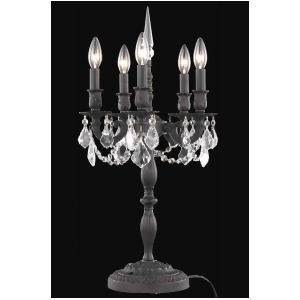 Elegant 9205 Rosalia 5 Light 13 Table Lamp Bronze/Clear 9205Tl13db-ec - All