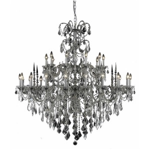Elegant 9730 Athena 30-Lt 53 Spectra Chandelier Pewter/Clear 9730G53pw-sa - All