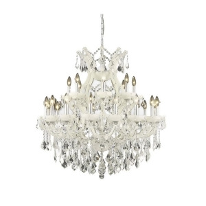 Elegant 2800 M Theresa 25 Light 36 Royal Chandelier White/Clear 2800D36wh-rc - All