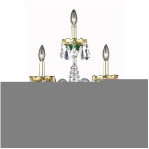 Elegant 7810 Alexandria 3 Light 16' Crystal Sconce Green/Clear 7810W3gn-ss - All