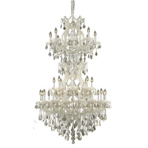 Elegant 2800 M T 34-Lt 36' Crystal Chandelier White/Smoke-2800D36SWH-GT-SS - All