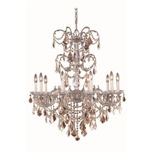 Elegant 9710 Athena 10-Lt 29 Royal Chandelier Pewter/Smoke 9710D29pw-gt-rc - All