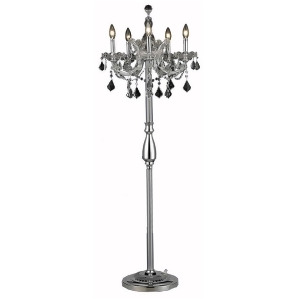 Elegant Lighting Maria Theresa 5 Light Floor Lamp Chrome 2800Fl19c-ss - All