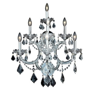 Elegant 2800 M Theresa 7 Light 22' Crystal Sconce Chrome/Clear 2800W7c-ss - All
