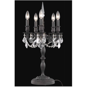 Elegant 9205 Rosalia 5-Lt 13 Royal Cut Table Lamp Bronze/Clear 9205Tl13db-rc - All
