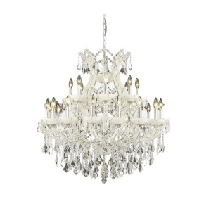 Elegant 2800 M Theresa 25-Lt 36 Spectra Chandelier White/Clear 2800D36wh-sa - All