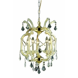 Elegant 2800 M Theresa 5-Lt 15.5 Spectra Chandelier Gold/Clear 2800D15g-sa - All