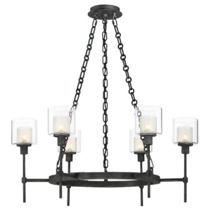Designers Fountain Cazadero 6 Light Chandelier Weathered Pewter 89186-Wp - All
