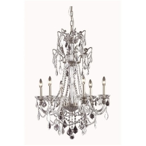 Elegant 9806 Imperial 6 Light 24' Crystal Chandelier Pewter 9806D24pw-ss - All