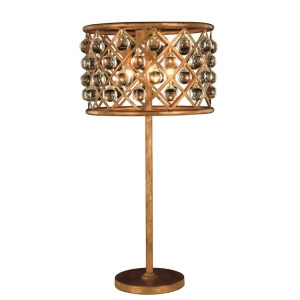 Elegant Madison 3 Light 15.5 Royal Table Lamp Golden Iron 1204Tl15gi-rc - All