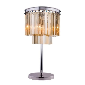 Urban 1201 Sydney 3 Light 14 Royal Table Lamp Nickel/Smoke-1201TL14PN-GT-RC - All