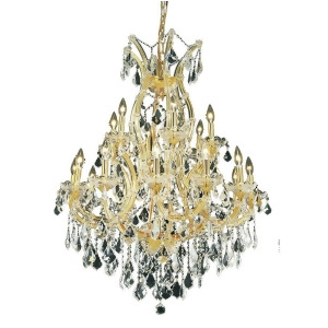 Elegant 2800 M Theresa 19-Lt 32 Spectra Chandelier Gold/Clear 2800D32g-sa - All