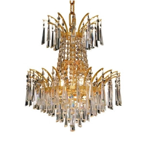 Elegant 8032 Victoria 4 Light 16 Spectra Chandelier Gold/Clear 8032D16g-sa - All