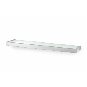 Zack Linea Bathroom Shelf Satin Glass 23.62 In Stainless Steel 40385 - All