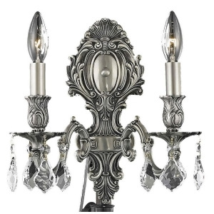 Elegant 9602 Monarch 2 Light 10 Spectra Sconce Pewter/Clear 9602W10pw-sa - All