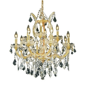 Elegant 2800 M Theresa 13-Lt 27' Crystal Chandelier Gold/Clear 2800D27g-ss - All