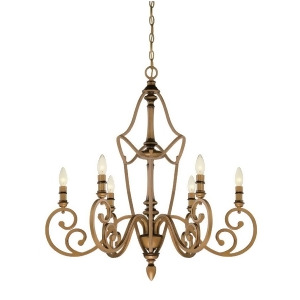 Designers Fountain Isla 6 Light Chandelier Aged Brass 85686-Abs - All